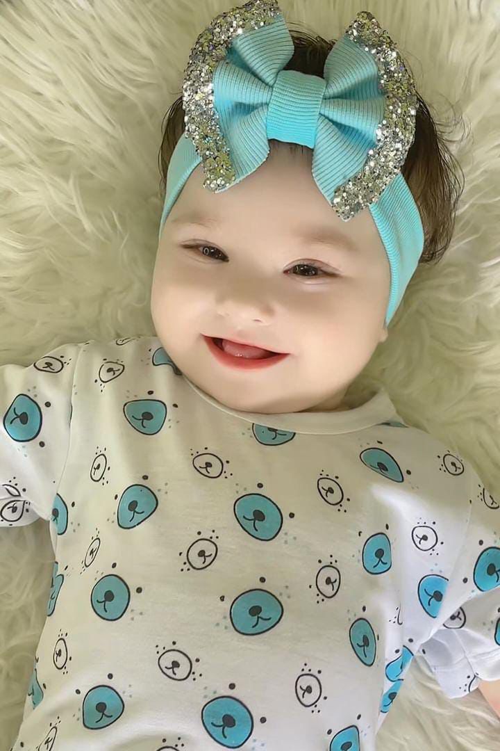 Ice Blue Glitter Headband