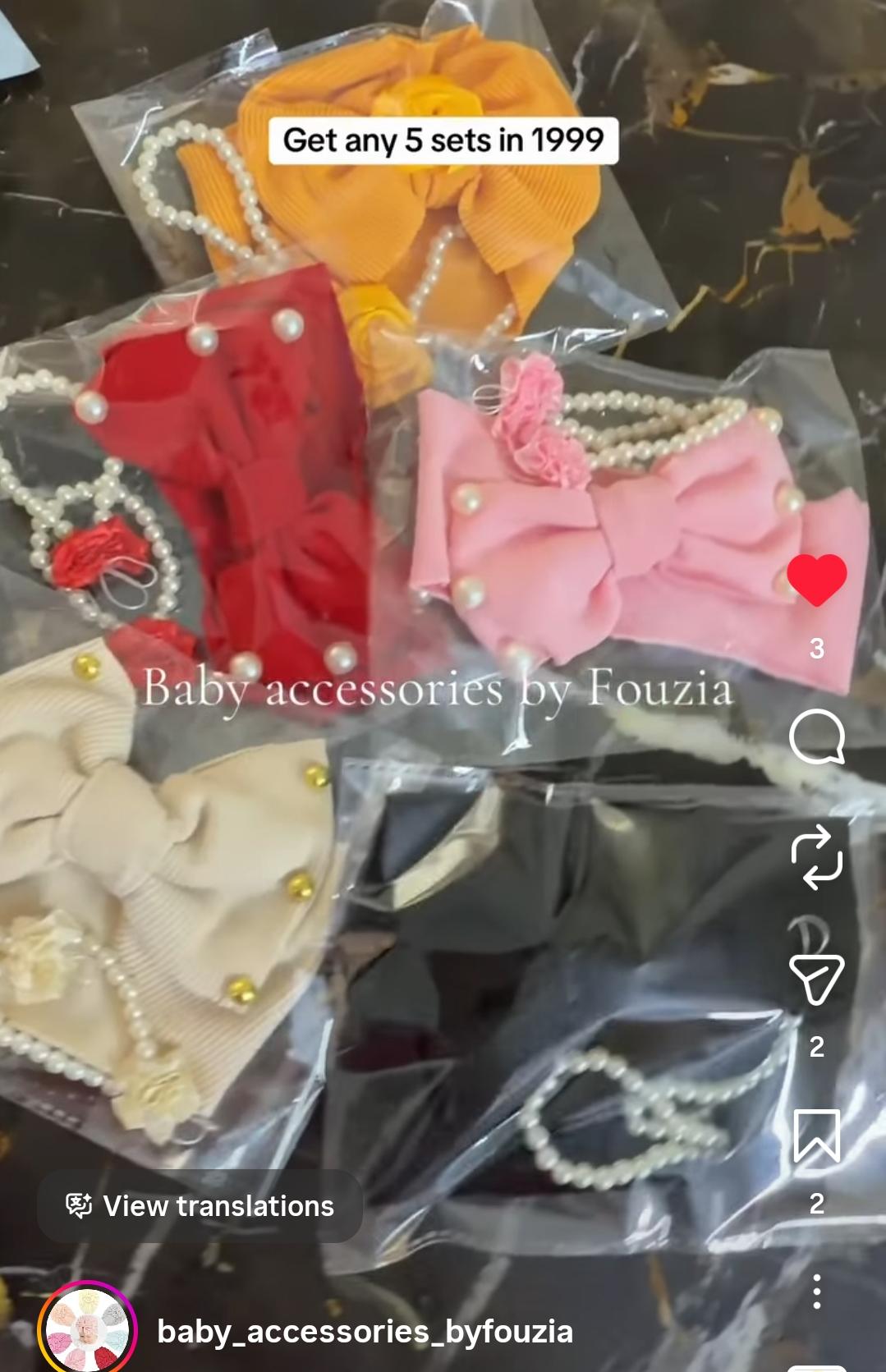 Pack of 05 Headbands & Barefoot Set